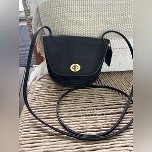 Vintage Coach Everett Crossbody Black #9934